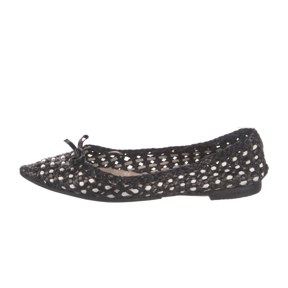 Prada Leather Flats (Black)